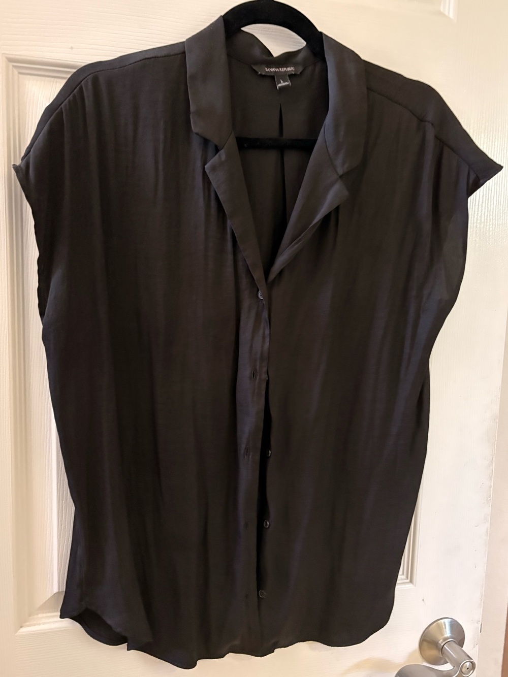 Banana Republic Black Button-Down Blouse